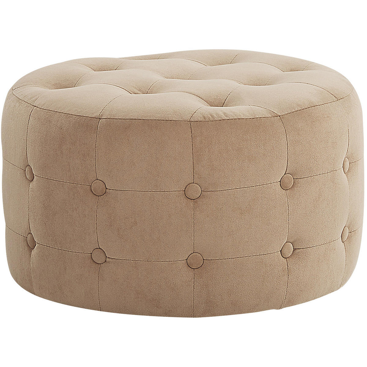 POUF Tampa 55/55/30 cm - Beige, Textil (55/30/55cm) - Beliani