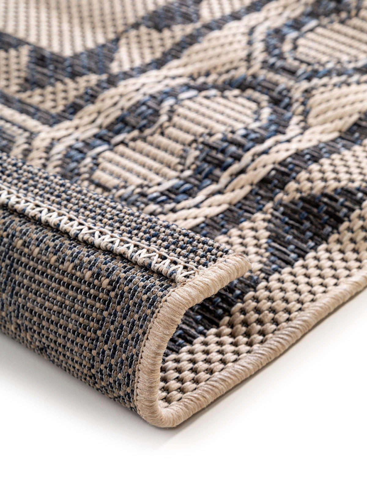 OUTDOORTEPPICH River Beige/Blau 200x285 cm - Beige, Textil (200/285cm) - benuta Nest