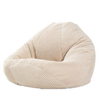 POUF kord Beige - Beige, Textil (85/50/85cm) - Nordlys