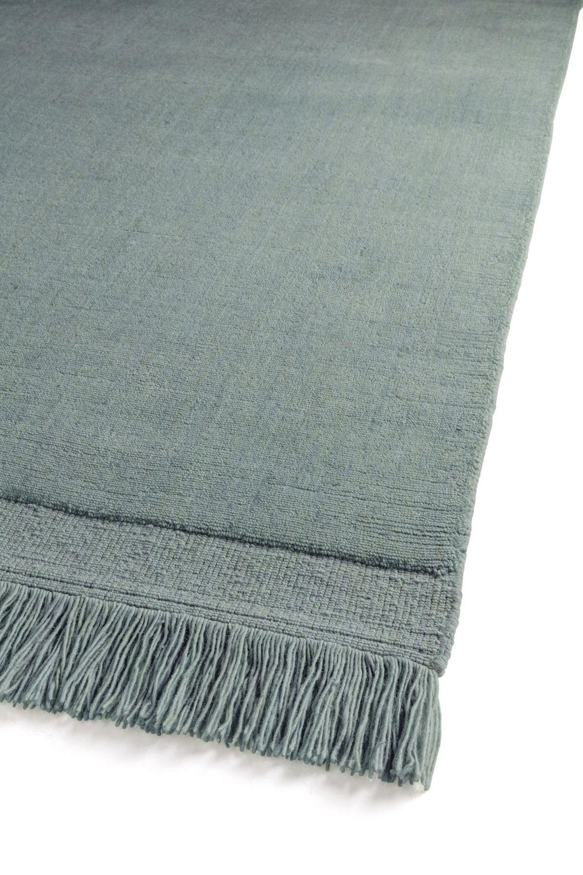 TEPPICH handgefertigt Wolle Baumwolle grün - Grün, Naturmaterialien (160/230cm) - AFK Living