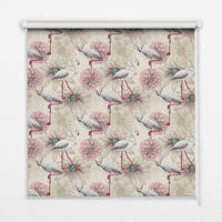 VNÚTORNÁ roleta - okenná roleta - roleta - 80x140 cm - Biele plameniaky - biela, plast (80/140/0.5cm) - TULUP