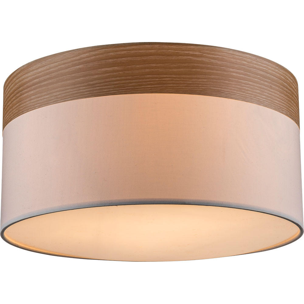 LED DECKENLEUCHTE Chipsy Beige Holzoptik - Beige, Holz (40/40/25cm) - Globo Lighting
