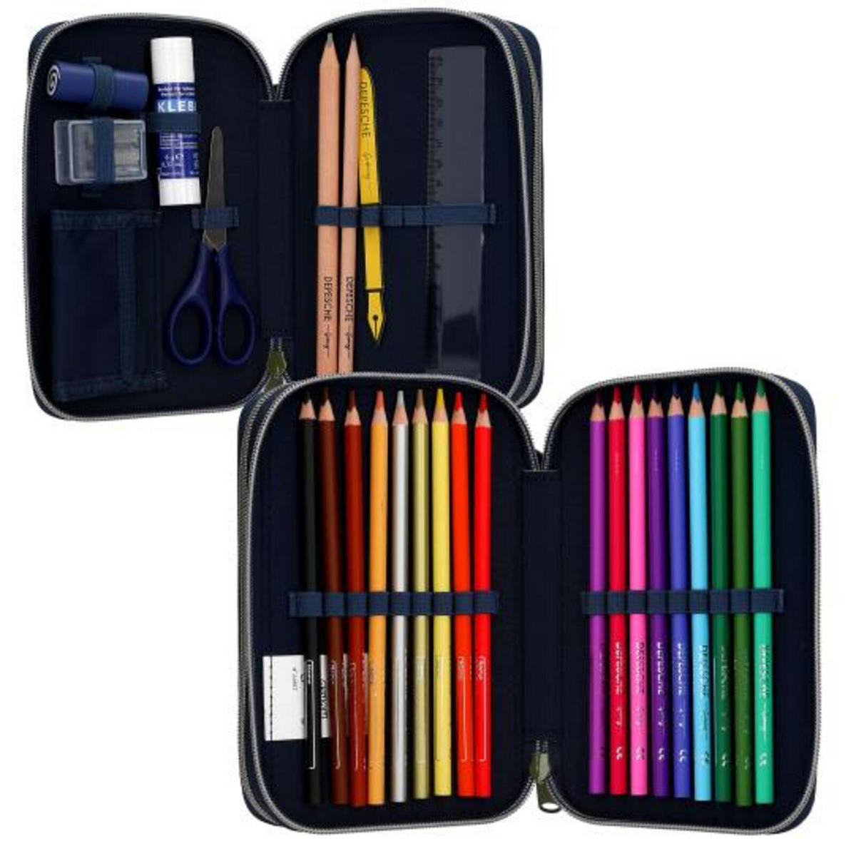 SCHUL-SET SCHLANGE Adventure World blau-grün - Blau/Grün, Textil (1/1cm) - Depesche Germany