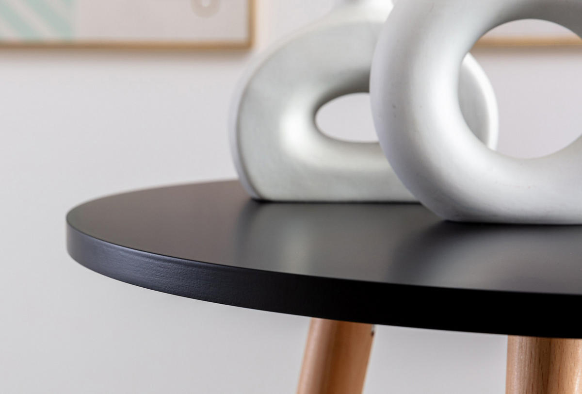 STEHTISCH Ø 60 cm innen REJA 107 cm Hoch Schwarz - Schwarz, Holz (60/60/107cm) - DELUKE