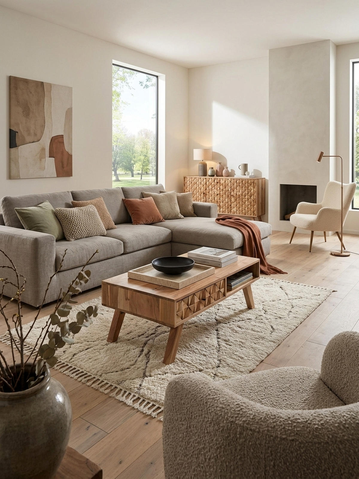 COUCHTISCH Landhausstil Massivholz mit Schublade und Ablagefach, Maße 95x35x50 cm - Beige, Akazienholz/Holz (50/95/35cm) - KADIMA DESIGN
