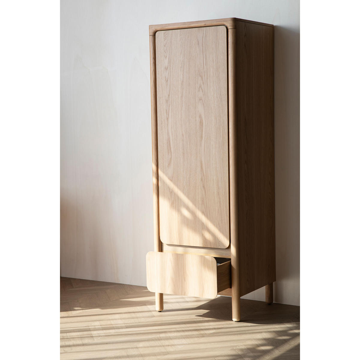 AUFBEWAHRUNGSSCHRANK Storm Natur - Naturfarben, Holz (60/180.5/55cm) - Zuiver