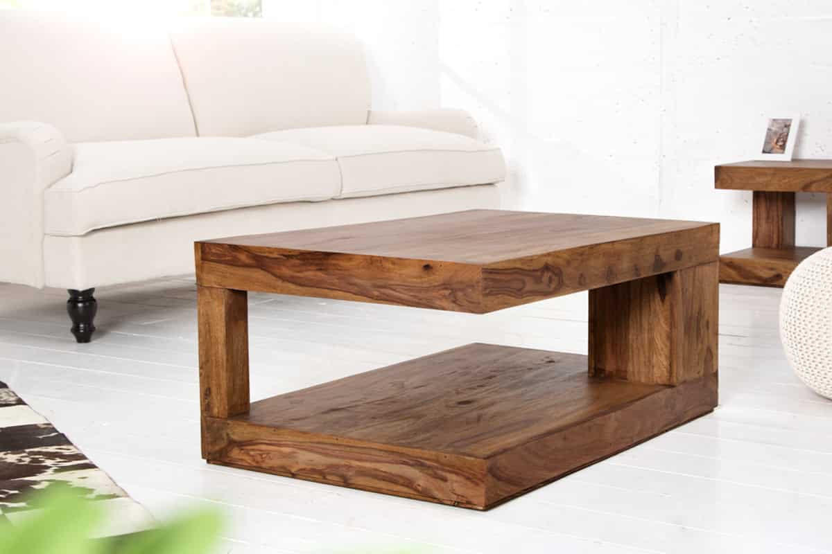 COUCHTISCH GIANT Sheesham rechteckig Natur 90cm - Braun, Holz (60/90/40cm) - riess-ambiente