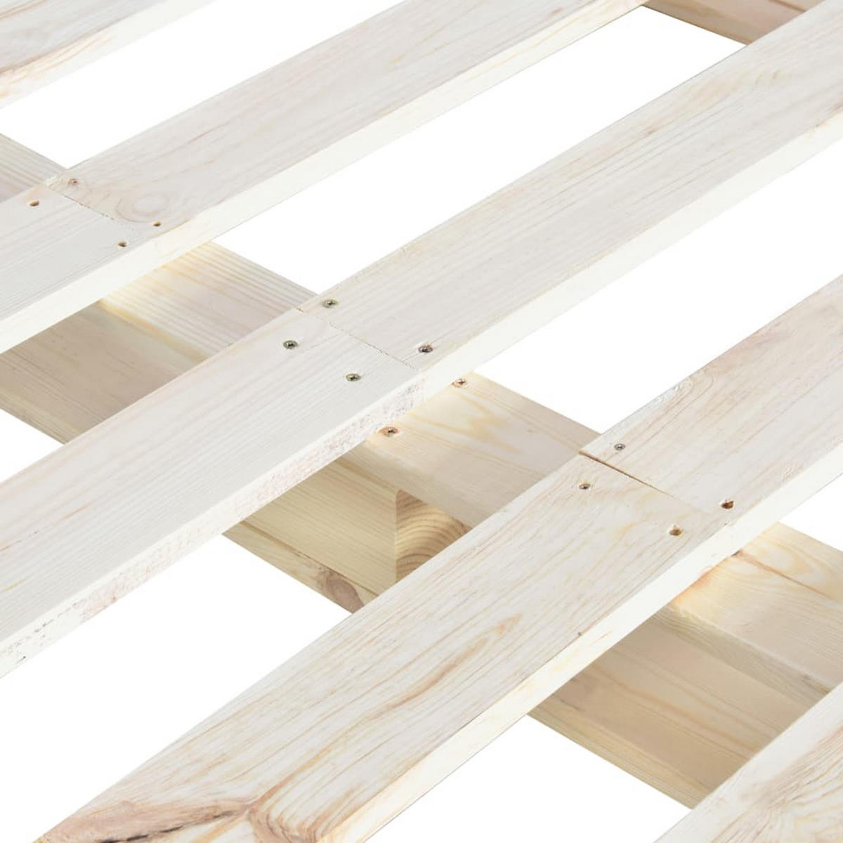 PALETTENBETT Massivholz Kiefer 140/200 Cm - Naturfarben, Holz (140/200cm) - vidaXL
