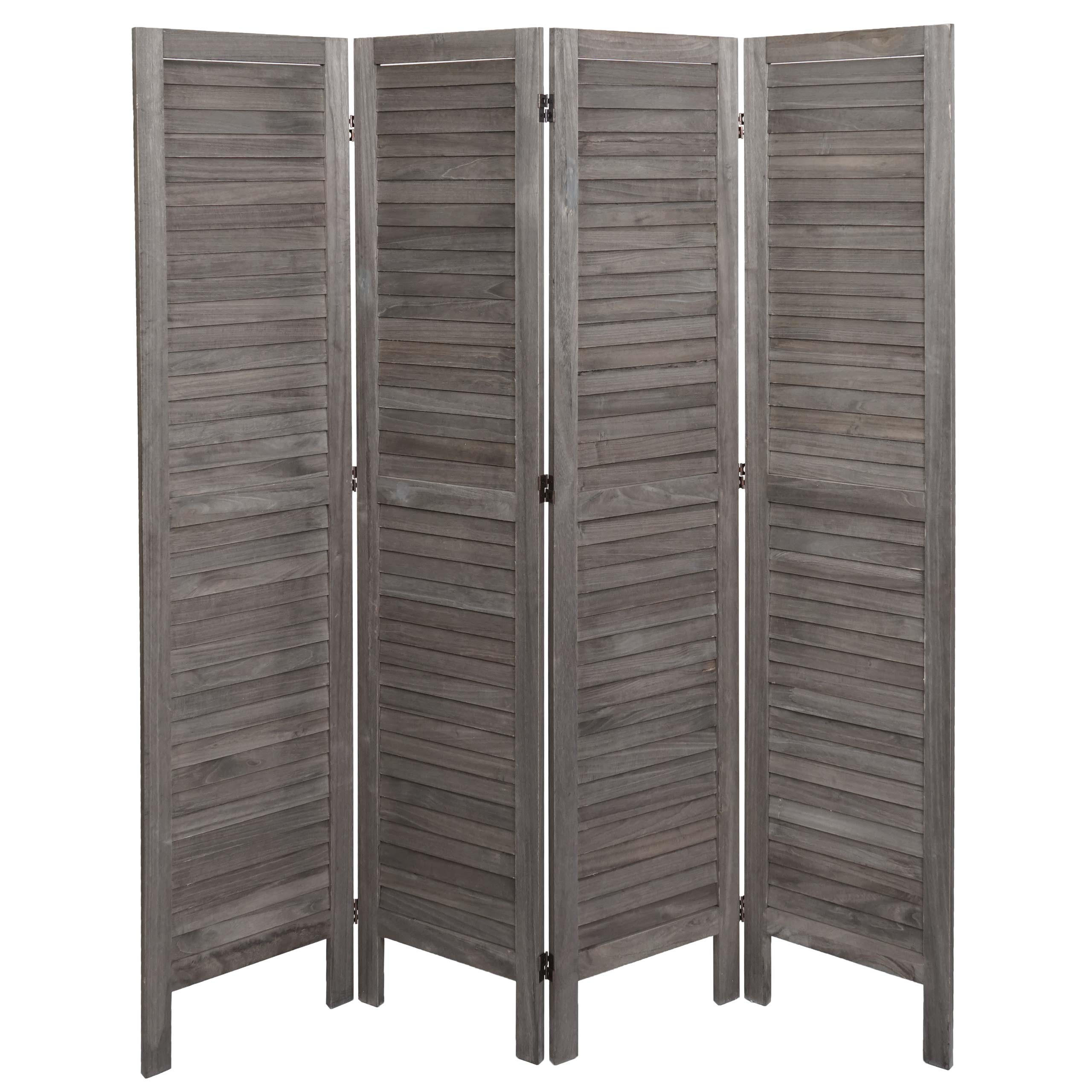 PARAVENT Grau, Braun - Braun/Grau, Holz (162/170/2cm) - MCW