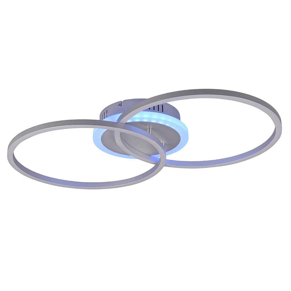 LED DECKENLEUCHTE Metall Silber - Silberfarben, Metall (60/35/8cm)