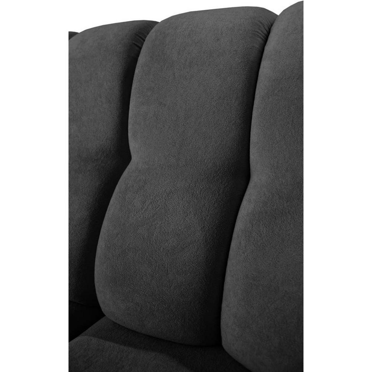 ECKSCHLAFSOFA Zoja rechts schwarz - Schwarz, Textil (261/193cm) - Beautysofa