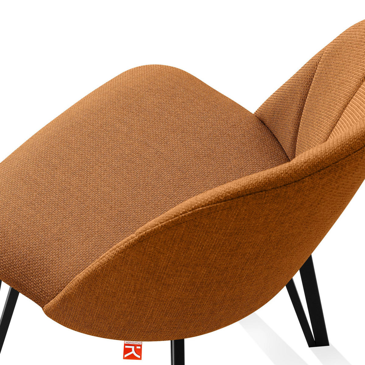 POLSTERSTUHL SPENO Esszimmerstühle 2er Set - Rot/Schwarz, Holz/Textil (52/85/58cm) - KONSIMO®