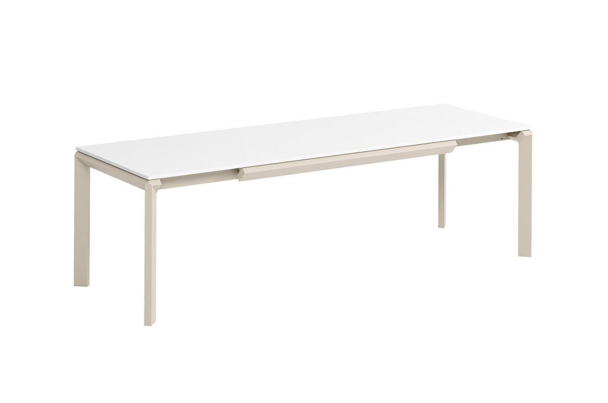 ESSTISCH FADO - Kaschmir/Weiß, Holzwerkstoff (90/160/76cm) - Meblini