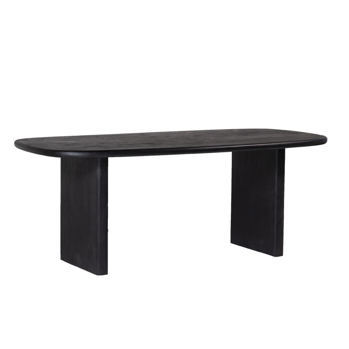 ESSTISCH oval aus Mangoholz 200cm, schwarz - Schwarz, Holz (200/100/77cm) - Giga Meubel