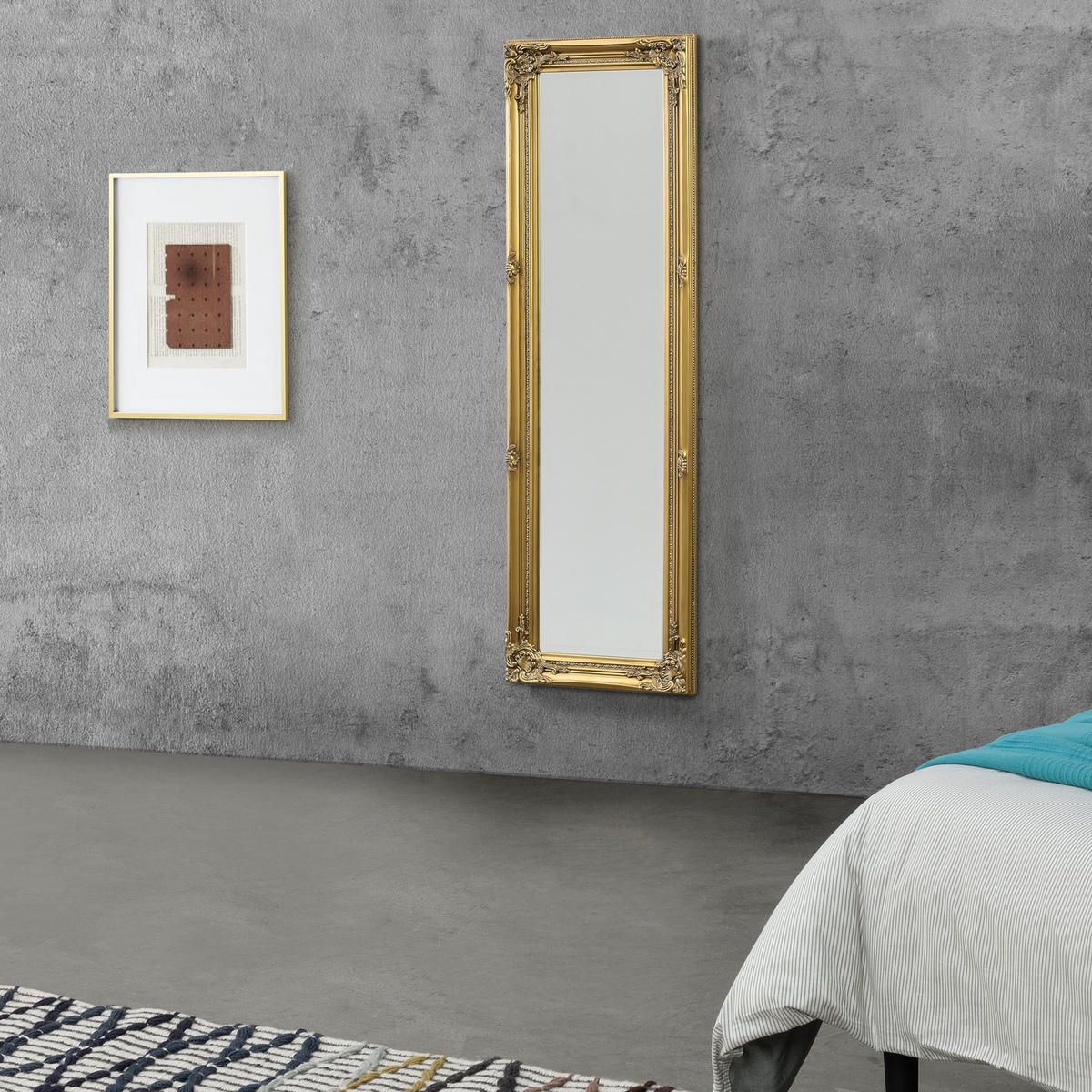 WANDSPIEGEL Livorno - Goldfarben, Glas/Holz (28.5/132/118cm) - [en.casa]