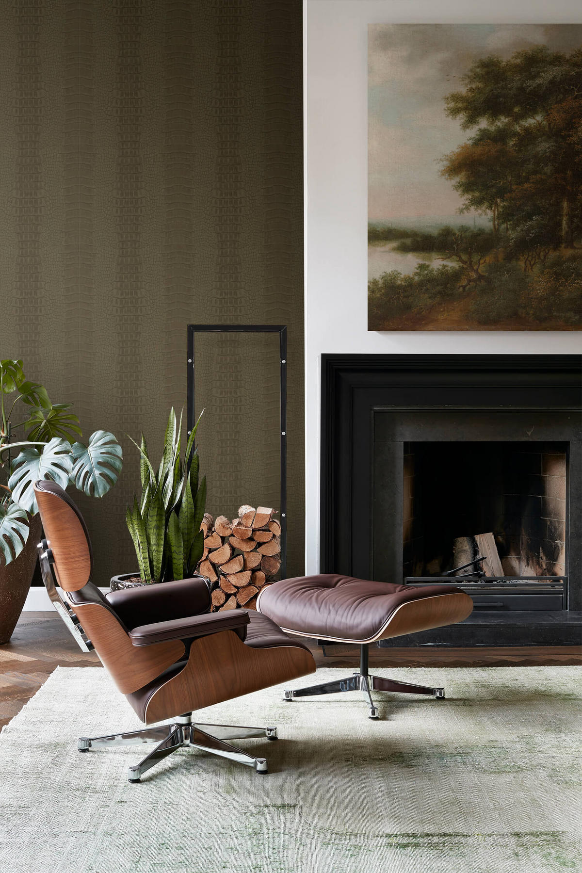 TAPETE Krokodil-Optik 53 cm x 10.05 m - Braun, Papier (53/1000cm) - Origin Wallcoverings