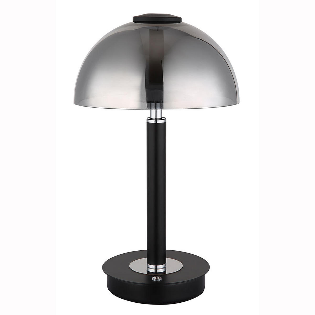LED TISCHLEUCHTE Metall Rauchglas Schwarz - Schwarz, Glas (18/18/31.5cm) - Globo Lighting