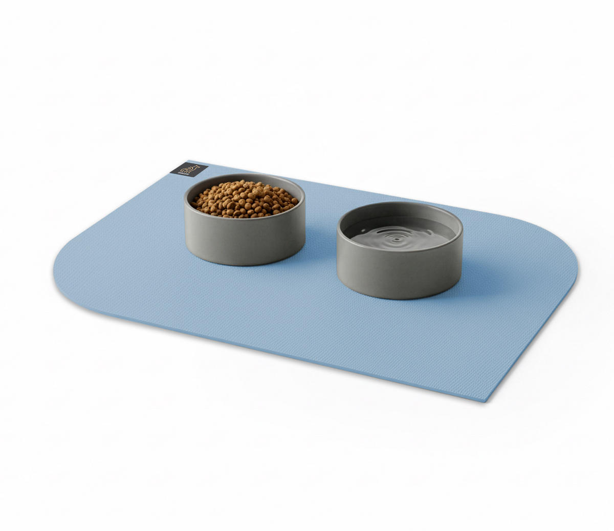 NAPFUNTERLAGE, Öko-Tex, Blattform Hellblau 60 x 90 cm - Hellblau, Textil (90/60cm) - SANOZOO