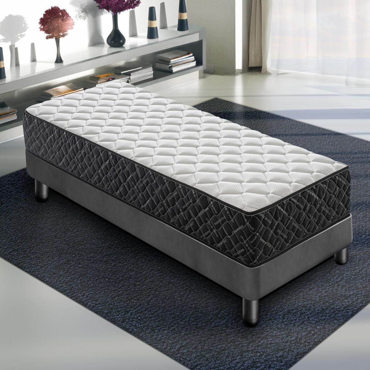 MATRATZE 90x200, Höhe 30 cm, Memory-Schaum, RIO - Weiß, Textil (90/200cm) - iLoveSleep