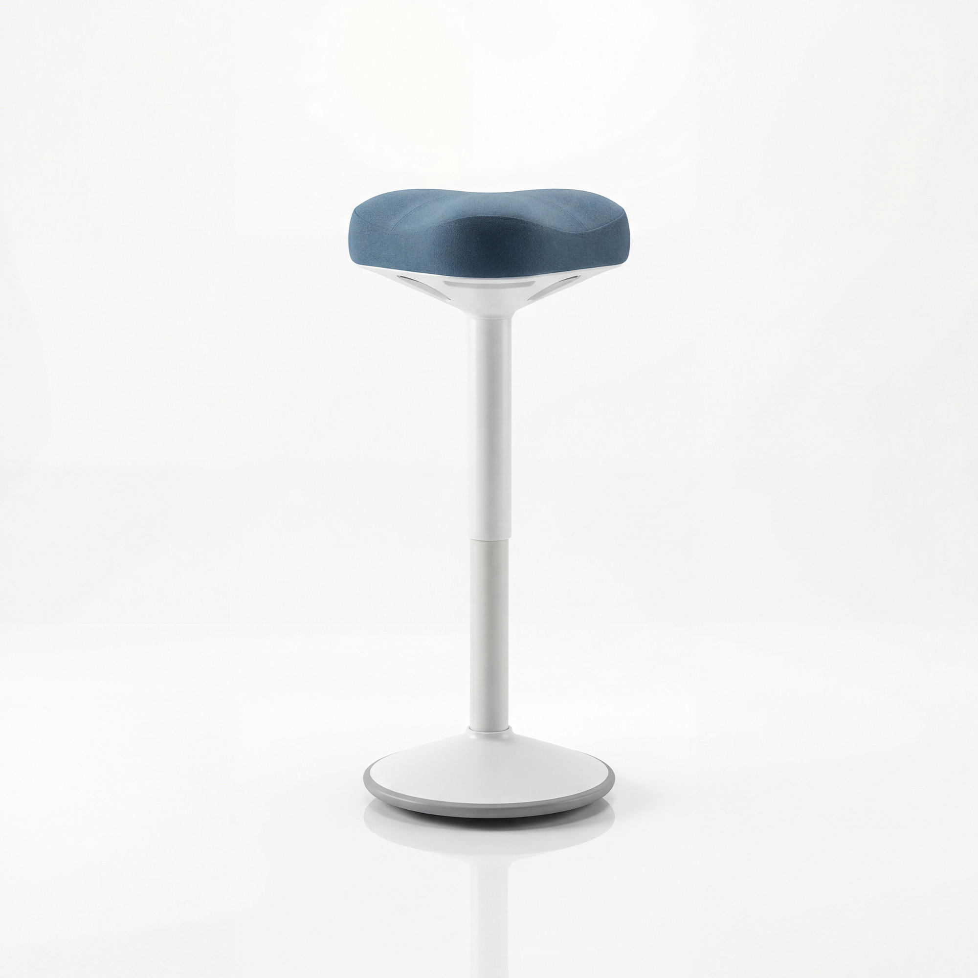 BALANCEHOCKER - Blau/Weiß, Metall (36/58/36cm)