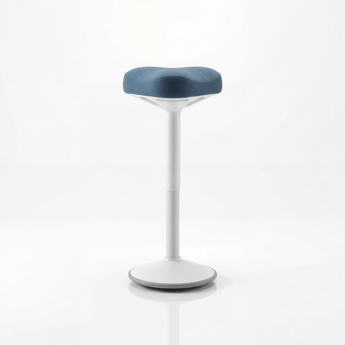 BALANCEHOCKER - Blau/Weiß, Metall (36/58/36cm)