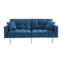 SCHLAFSOFA - 3 Personen - Stoff - Blau - - Blau, Textil (198/83/89cm) - Vente-Unique