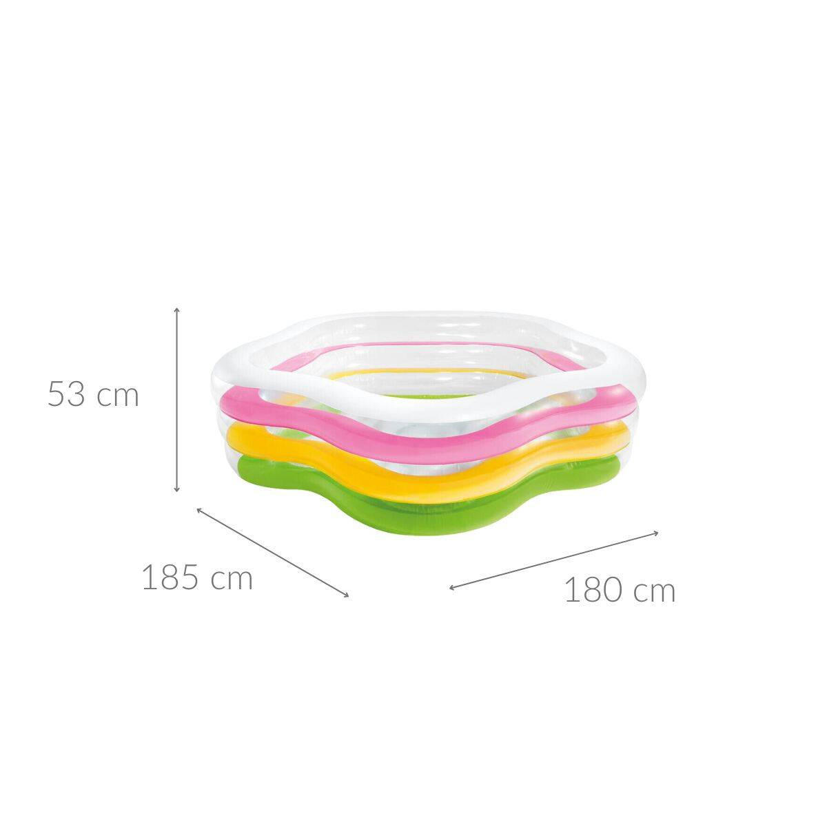 POOL Blumenform - Multicolor, Kunststoff (180/185cm)