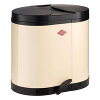 DOPPEL-ABFALLSAMMLER 170 Mandel - Beige, Metall (36/43/45cm) - Wesco