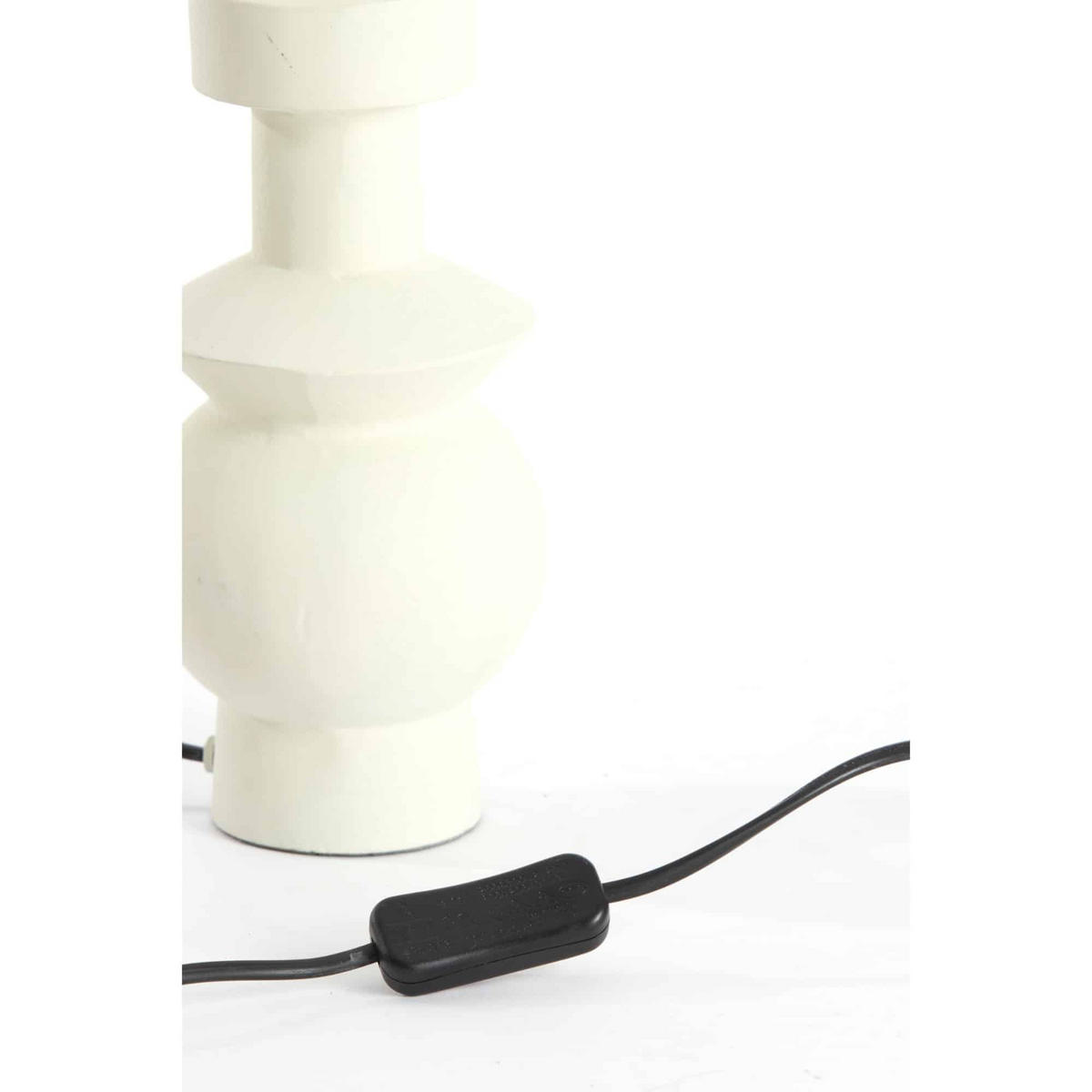 LAMPENFUSS Esino Weiß 12/12/26 cm - Weiß, Metall (12/12/26cm) - Light & Living