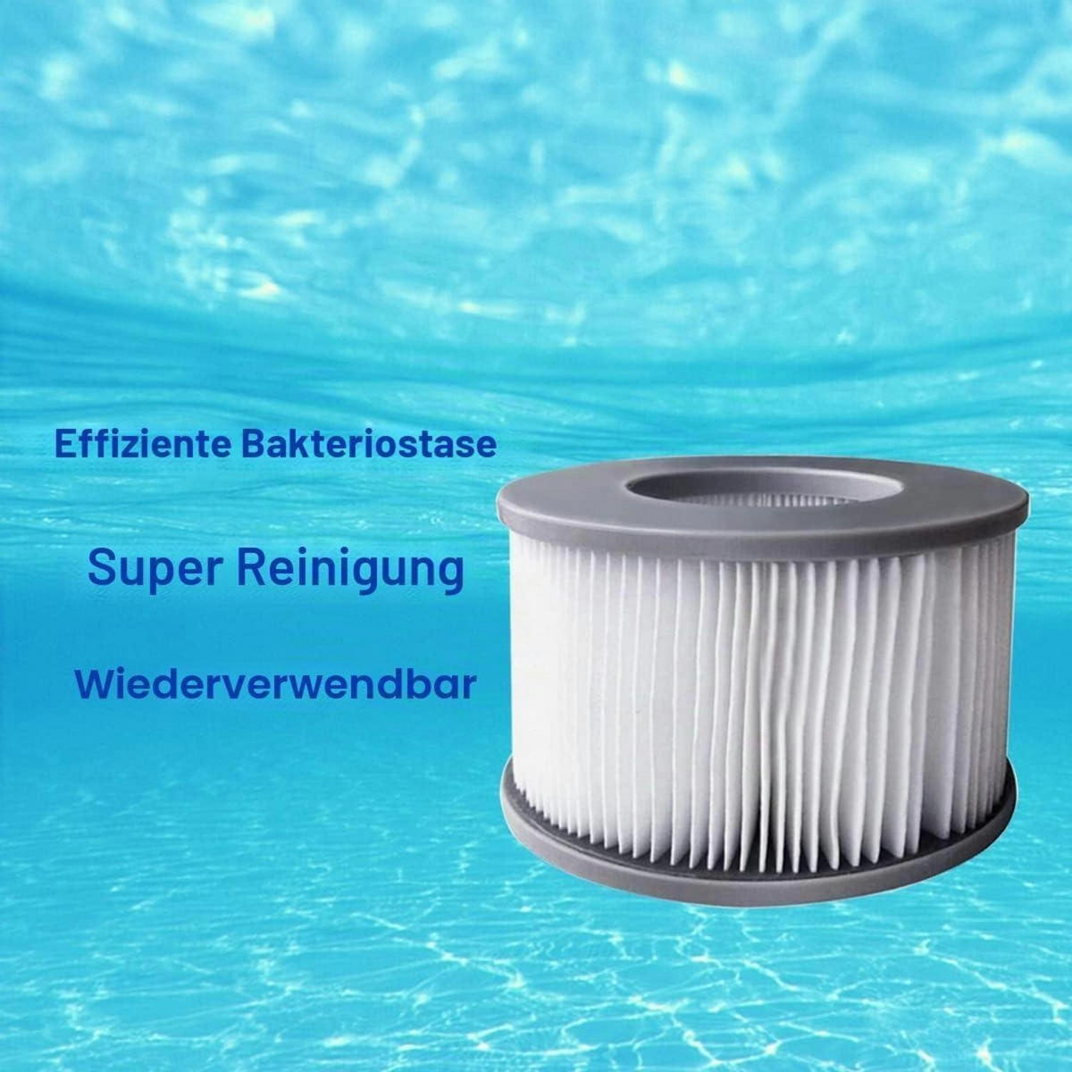 ERSATZFILTER 2 Stück für Whirlpool - Weiß, Kunststoff (6/7/11cm)