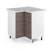 ECKSCHRANK FÜR HAUSRAT R-Line Grau 75.6 cm mit Tür, mit Arbeitsplatte - Weiß/Grau, Holzwerkstoff (75.6/81.6/60cm) - Vicco