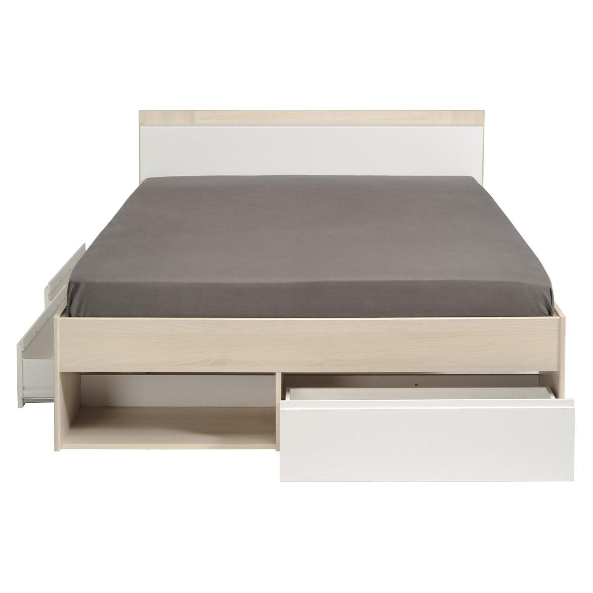 BETT mit 3 Aufbewahrungsschubladen - 140x190/200cm - Most - Apfelbaumfarben, Holzwerkstoff (140/200cm) - Calicosy