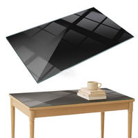 TISCHPLATTE 120x80 cm Farbe Schwarz, glatt - Schwarz, Glas (120/80/0.4cm) - TULUP