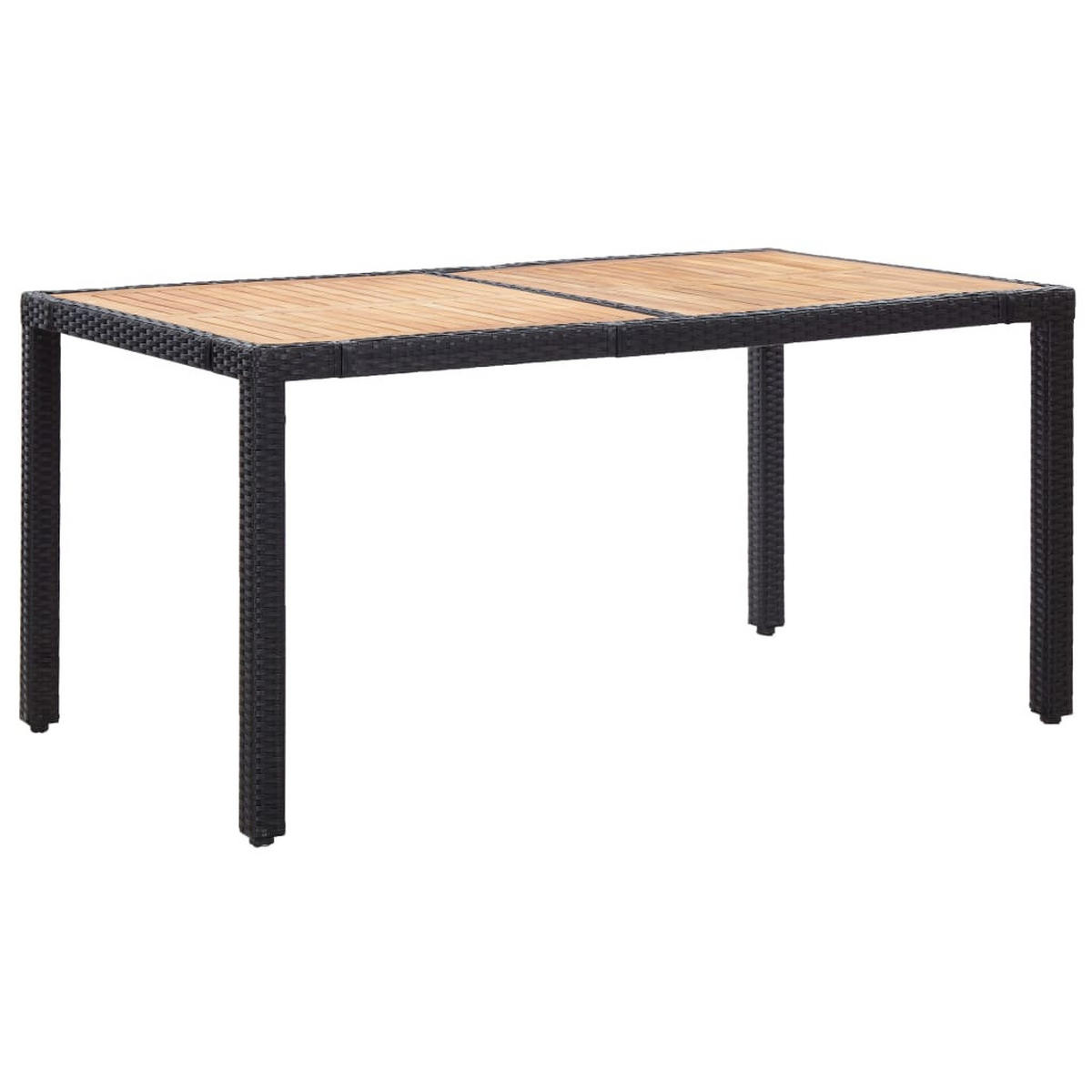 GARTEN-ESSGRUPPE 7-teilig Mit Auflagen Poly Rattan Schwarz - Schwarz, Naturmaterialien/Kunststoff - vidaXL