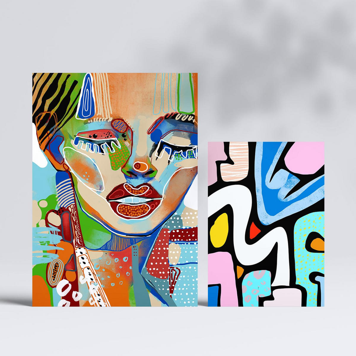 POSTER Set Mit 6 Lady Mazarelli In Weibliche Zusammenfassung A3 & A4 Rahmenlos - Klar, Papier (29/3cm) - Nacnic