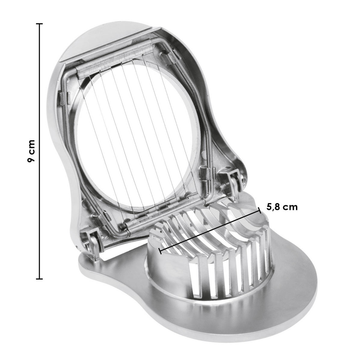 EIERSCHNEIDER, silber, Kunststoff - Zinkfarben, Metall (10/3.5/10.5cm) - bremermann