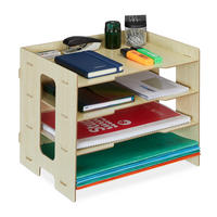 ZÁSOBNÍK na listy - svetlohnedá, kompozitné drevo (32.5/27/25cm) - Relaxdays