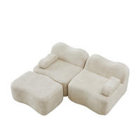 ECKSOFA DE-34348 2-Sitzer mit Wellenform Beige - Beige, Textil (167/192cm) - ComfortXL