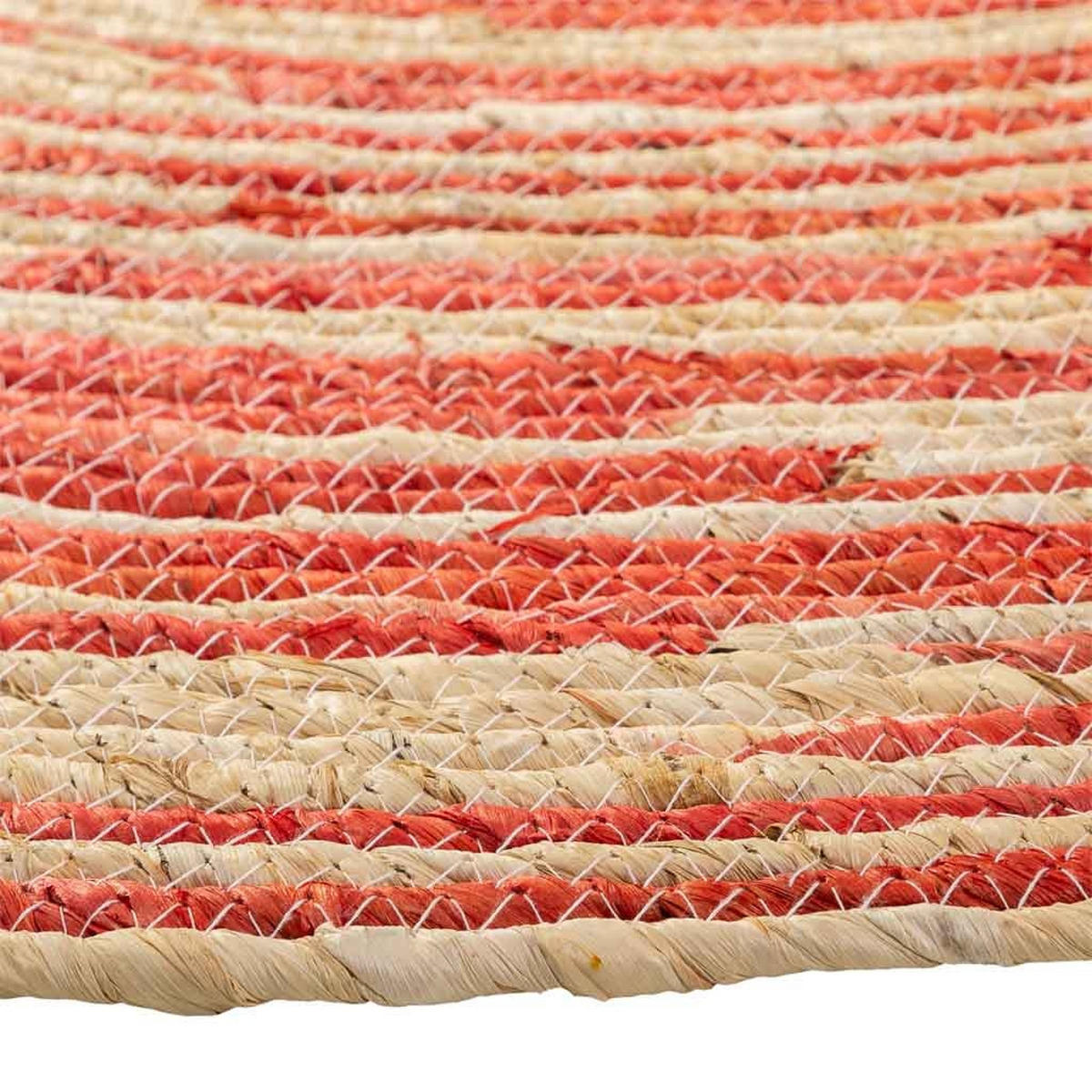 JUTETEPPICH rund, braun, D120x1 cm - Rot/Naturfarben, Naturmaterialien (120/120cm) - Wanderlust