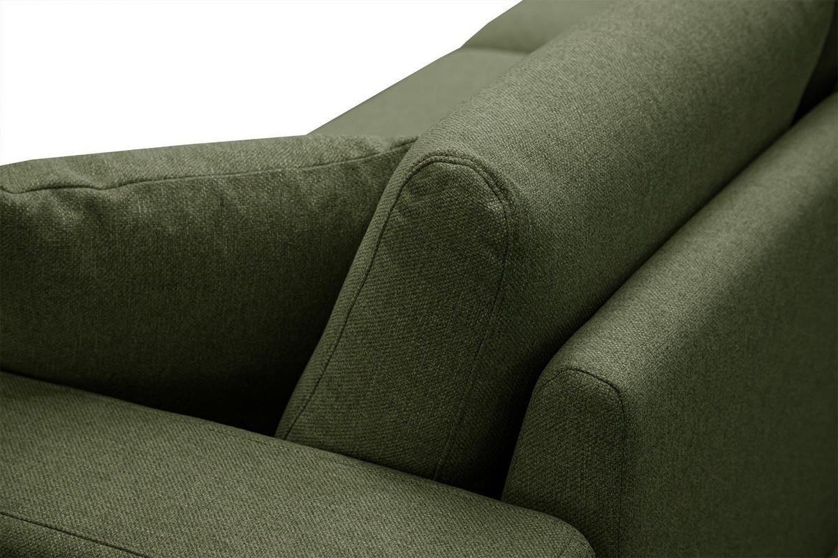 SOFA MEDIOLANE 2,5-Sitzer, olivgrün - Olivgrün, Holzwerkstoff/Textil (203/87/96cm) - Courtois Laville
