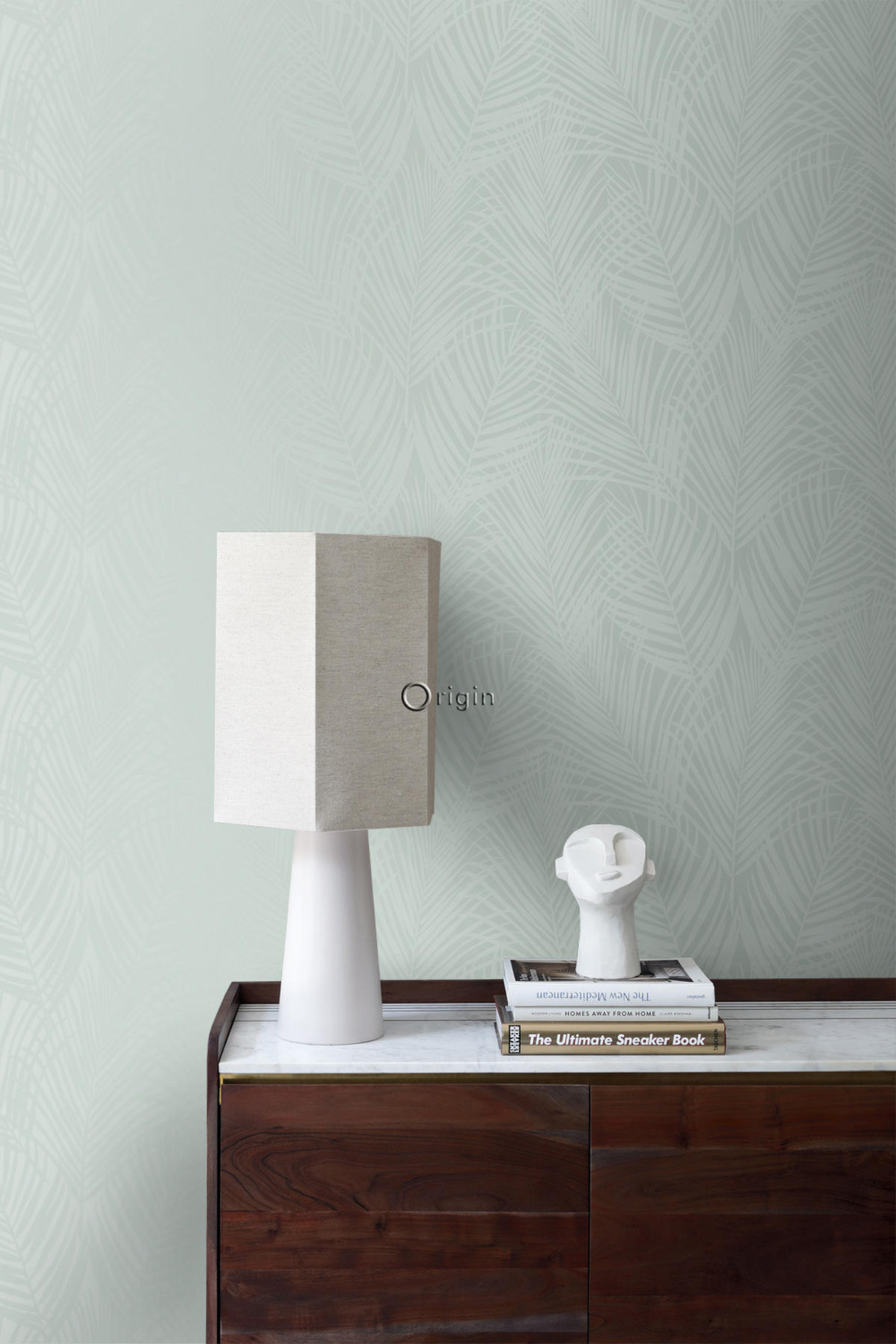 TAPETE Palmenblätter 53 cm x 10.05 m - Grün, Papier (53/1000cm) - Origin Wallcoverings