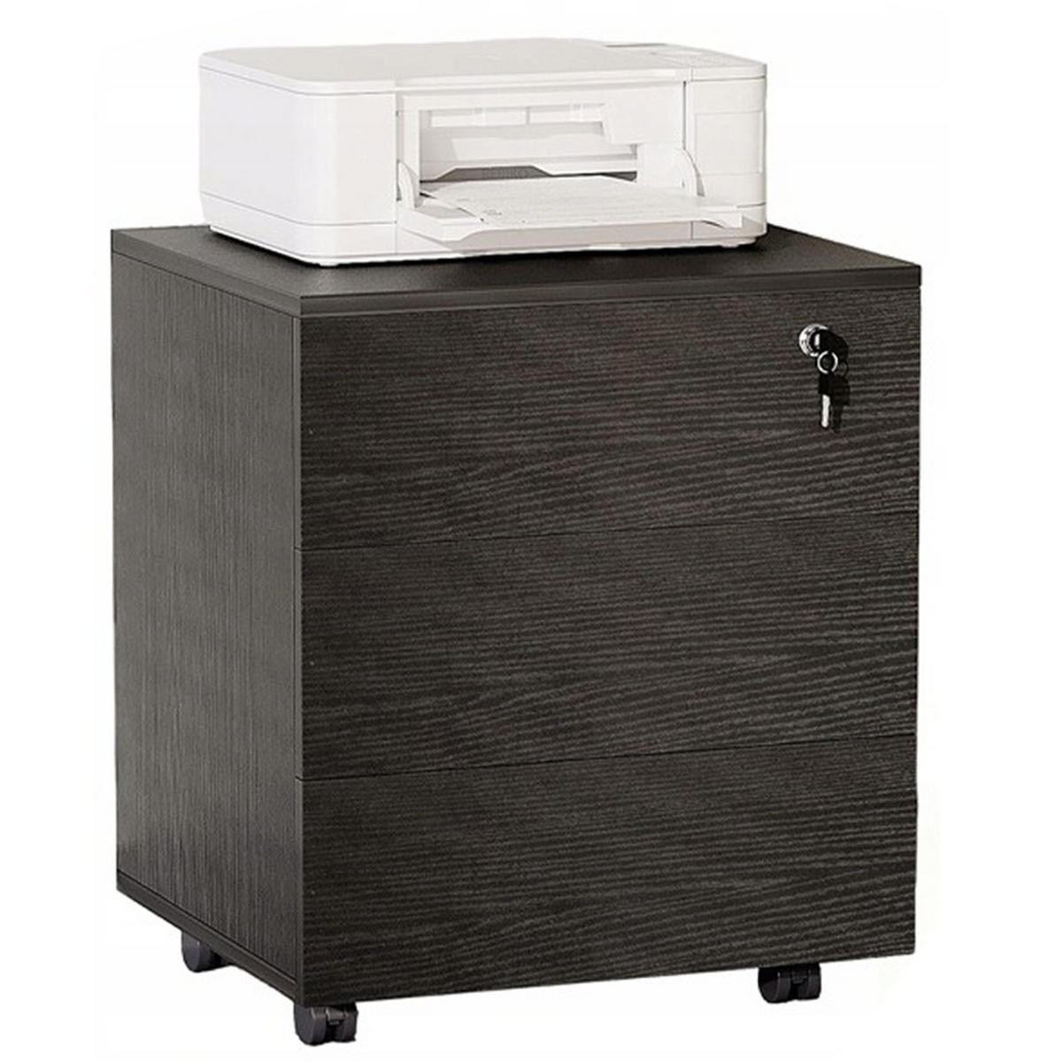 BÜROSCHRANK, schwarz 45/40/58 cm - Schwarz, Holzwerkstoff (45/58/40cm)