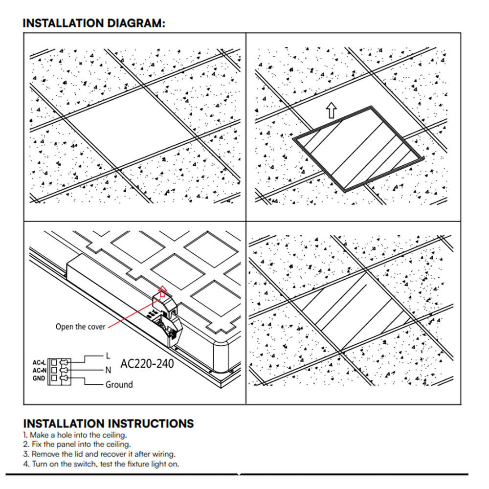 Thumbnail - Led, Weiß, Metall, Quadratisch, 59.5x3.3x59.5 cm, Lampen & Leuchten, LED Beleuchtung, LED-Paneele