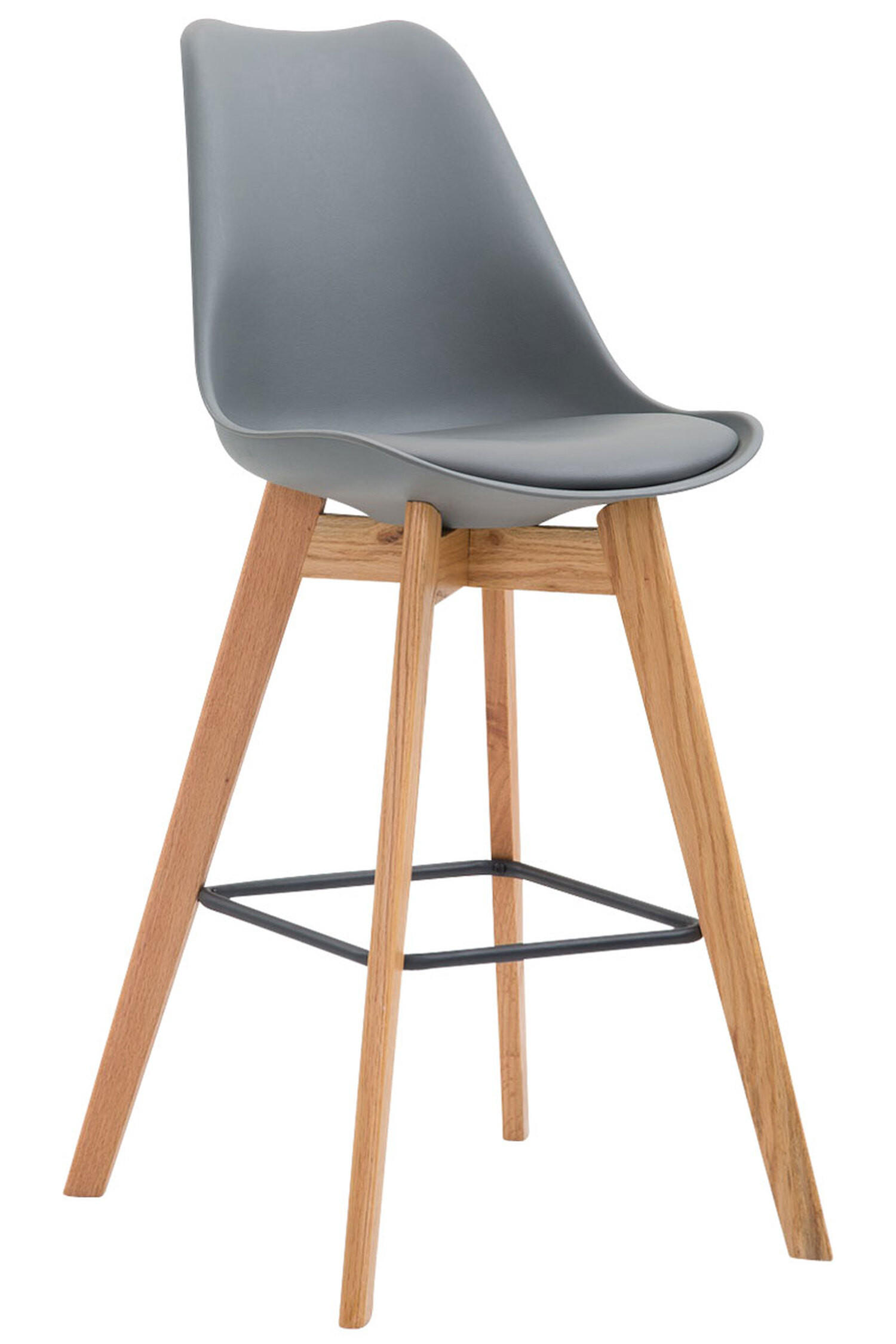 TPFLiving Barhocker Grau 48x100x56 cm