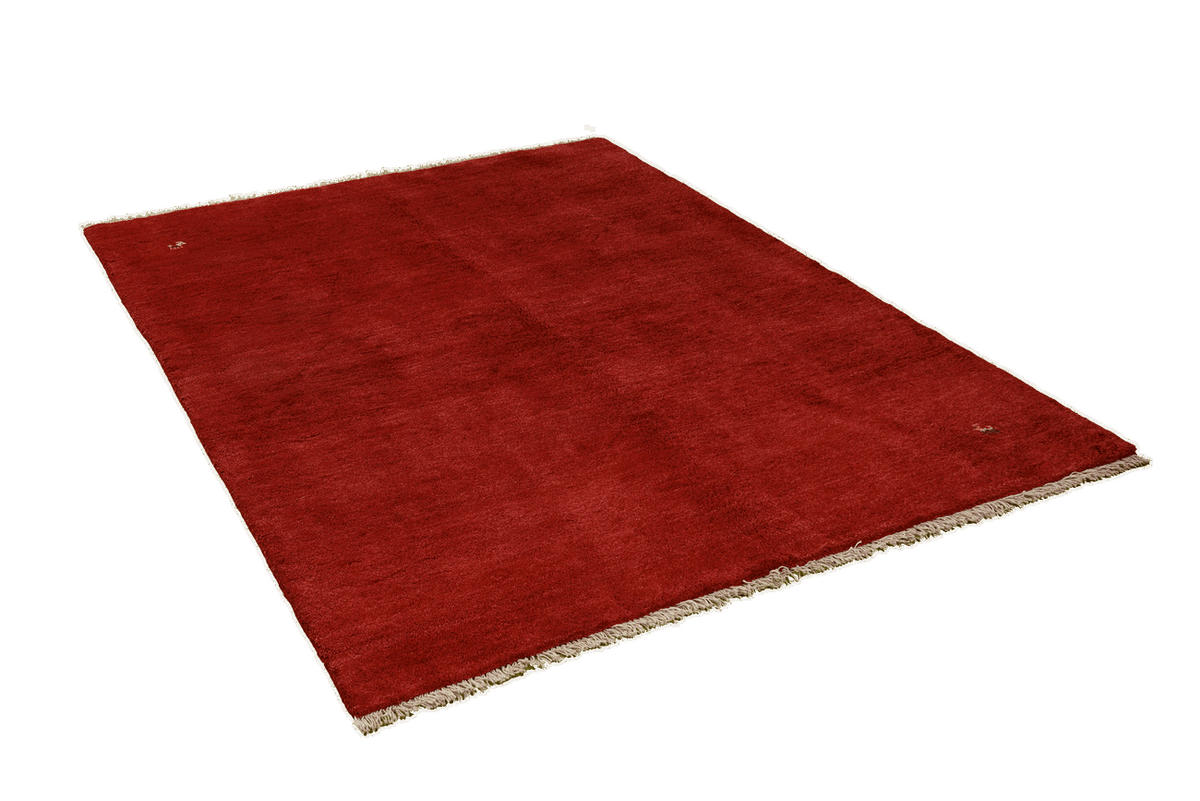 TEPPICH Gabbeh Rot 198/153 cm Schurwolle - Rot, Textil (153/198cm) - Looma