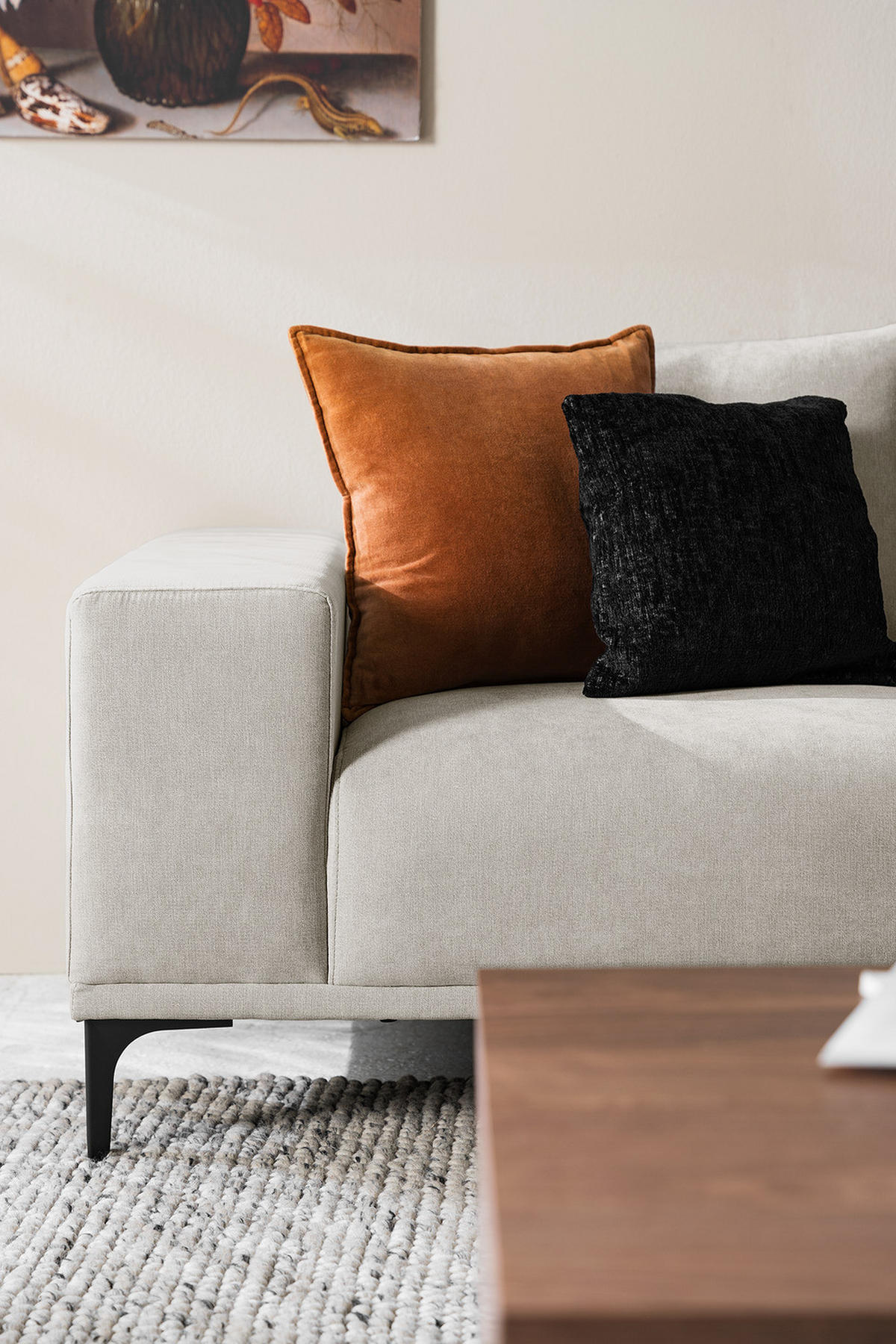 HOME24 2-Sitzer Sofa CONNOLLY - Sandfarben, Textil/Metall (180/78/91cm) - home24