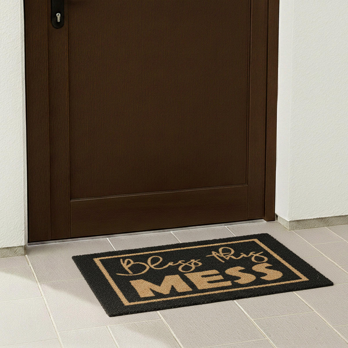 ROHOŽ - černá, textil/plast (60/40cm) - Relaxdays