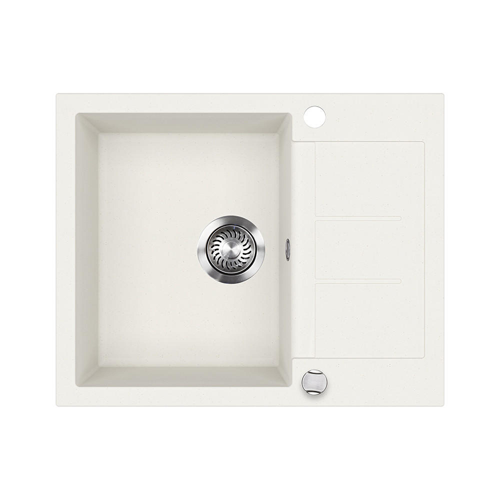 SPÜLBECKEN Rom Weiß 62 x 50 cm - Weiß, Keramik (62/20/50cm) - Bergstroem