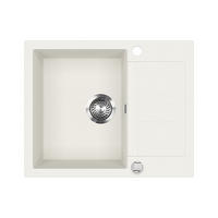 SPÜLBECKEN Rom Weiß 62 x 50 cm - Weiß, Keramik (62/20/50cm) - Bergstroem