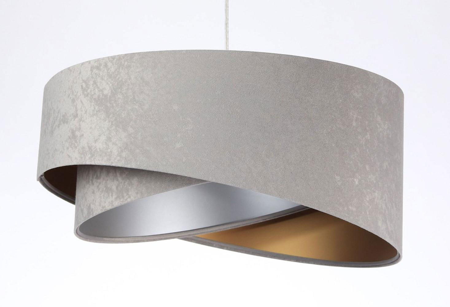 HÄNGELEUCHTE Grau 50/23 cm - Silberfarben, Kunststoff (50/1/23cm) - ONZENO